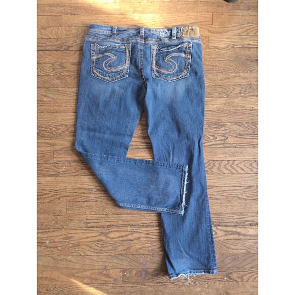 Silver Jeans Womens Size W33 L31 Aiko Mid Boot Cut Dark Wash Some Stretch - Picture 5 of 7